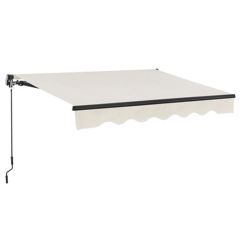 Zonnescherm / Luifel - 250 x 200 cm - Beige - Incl. Bevestig, Tuin en Terras, Zonneschermen, Nieuw, Verzenden