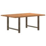 vidaXL Eettafel rechthoekig 180x120x74 cm massief eikenhout, Huis en Inrichting, Tafels | Eettafels, Verzenden, Nieuw