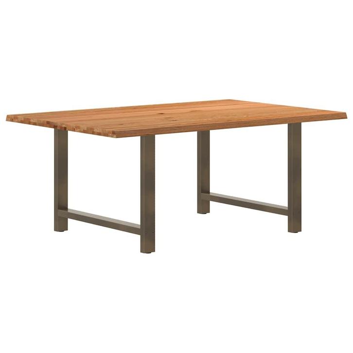 vidaXL Eettafel rechthoekig 180x120x74 cm massief eikenhout, Huis en Inrichting, Tafels | Eettafels, Nieuw, Verzenden