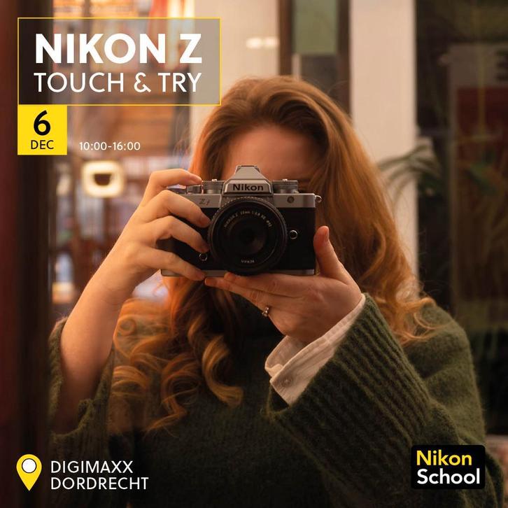 Nikon Z Touch en Try Demo dag, Audio, Tv en Foto, Fotocamera's Digitaal, Spiegelreflex, Nieuw, Nikon, Ophalen