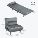 TRUUSK Slaapstoel met Bedfunctie - Fluweel Look - Verstelbar, Huis en Inrichting, Fauteuils, Verzenden, Nieuw