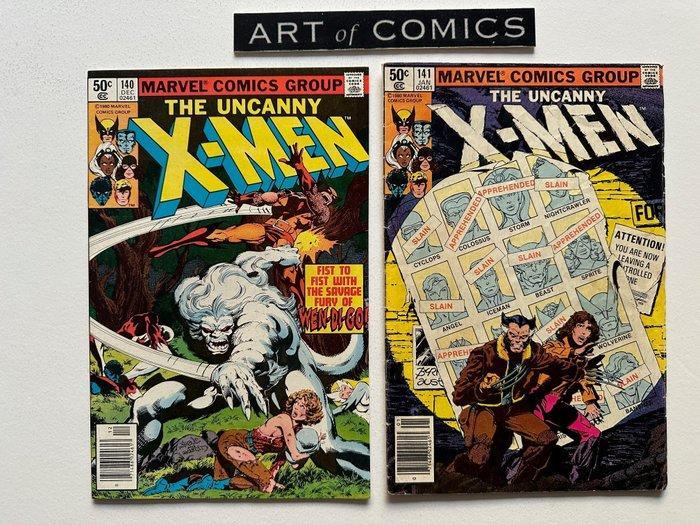 X-Men #140, #141 - 2 Comic - Eerste druk - 1980/1981, Boeken, Strips | Comics