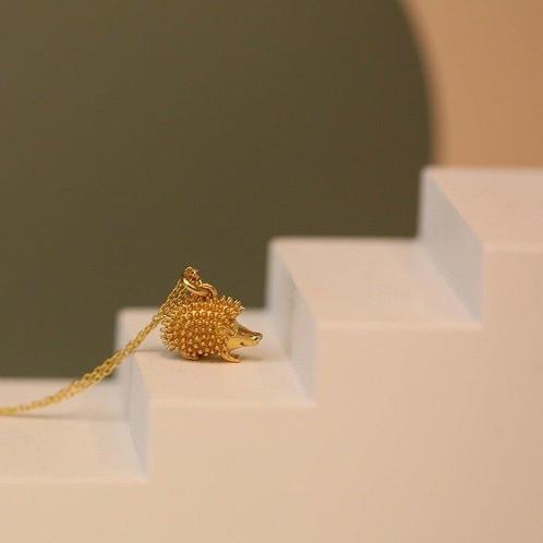 Hérisson - Gouden egelketting, Sieraden, Tassen en Uiterlijk, Kettingen, Verzenden