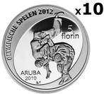 Aruba. 5 Florin 2010 Silver Olympics Games London 2012 -, Postzegels en Munten, Munten | Europa | Niet-Euromunten