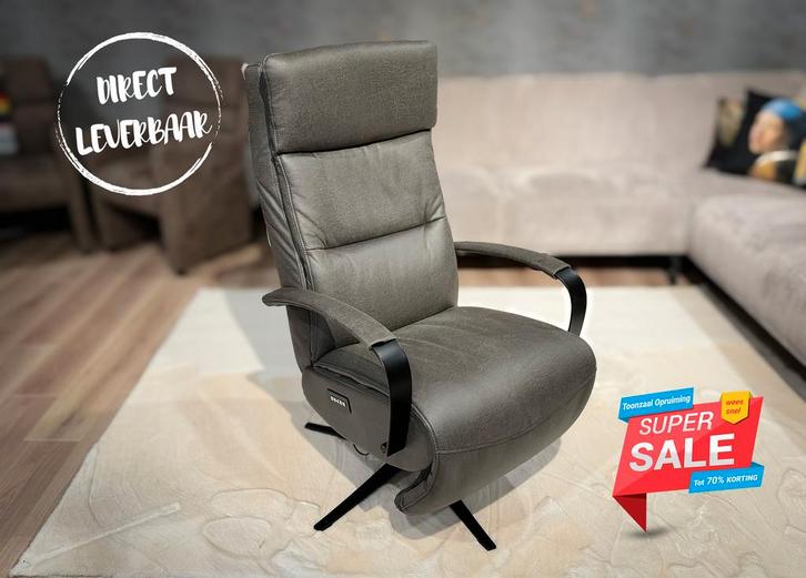***SALE*** Salerno relaxfauteuil | Elektrisch verstelbaar, Huis en Inrichting, Fauteuils, Verzenden