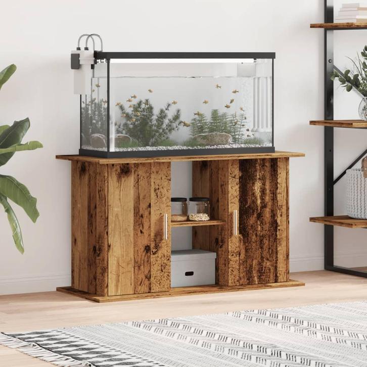vidaXL Aquariumstandaard 101x41x58 cm bewerkt hout oud, Dieren en Toebehoren, Overige Dieren-accessoires, Nieuw, Verzenden