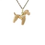Gouden vintage poedel hanger 14 krt, Sieraden, Tassen en Uiterlijk, Ophalen of Verzenden, Nieuw