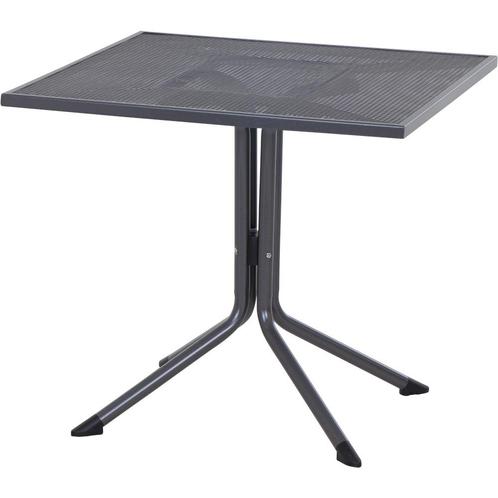 Siena Garden Elda Bistro Tisch Stahl 80x80 cm - Zwart, Tuin en Terras, Tuintafels, Ophalen of Verzenden