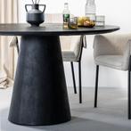 *WOONWINKEL* Eleonora Aron Ronde Eettafel Zwart 130 Cm, Verzenden, Nieuw