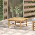 vidaXL Tuintafel 65x55x30 cm bamboe, Verzenden, Nieuw, Hout