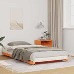 vidaXL Bedframe Wasbruin 75 x 190 cm Massief grenenhout, Huis en Inrichting, Slaapkamer | Bedden, Verzenden, Nieuw, Bruin, Hout