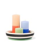HEMA Kaarsenplateau Ø25cm keramiek zwart-wit, Verzenden, Nieuw