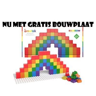 Smartek Magnetische Bouwblokken - Regenboog Set - 78 delig, Kinderen en Baby's, Speelgoed | Duplo en Lego, Nieuw, Verzenden