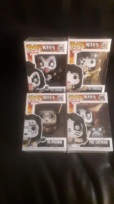 Funko Pop Groupe Kiss 2019 (Catman/Spaceman/Starchild/Demon), Antiek en Kunst, Antiek | Speelgoed