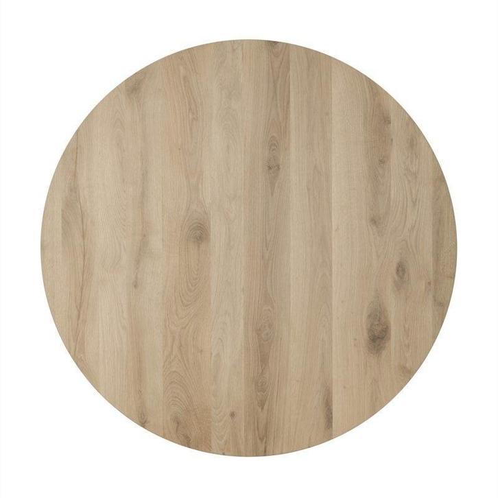 Houten salontafel - 4cm dik eiken - Rond, Huis en Inrichting, Tafels | Salontafels, Nieuw, Verzenden