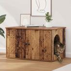 vidaXL Kattenhuis Oudhout 85 x 55 x 50 cm Bewerkt hout, Dieren en Toebehoren, Verzenden, Nieuw