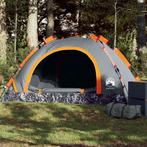 vidaXL Tent 2-persoons snelontgrendeling grijs en oranje, Caravans en Kamperen, Tenten, Verzenden, Nieuw, Tot en met 2