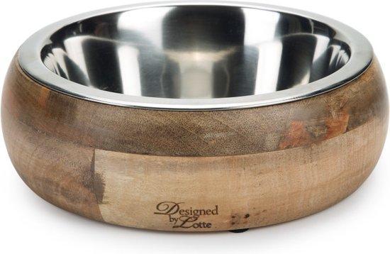 Designed by Lotte Mandira - Hondenvoerbak - Hout - 21 cm, Dieren en Toebehoren, Honden-accessoires, Verzenden