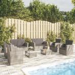 vidaXL 8-delige Loungeset met kussens poly rattan grijs, Tuin en Terras, Tuinsets en Loungesets, Verzenden, Nieuw, Rotan, Loungeset