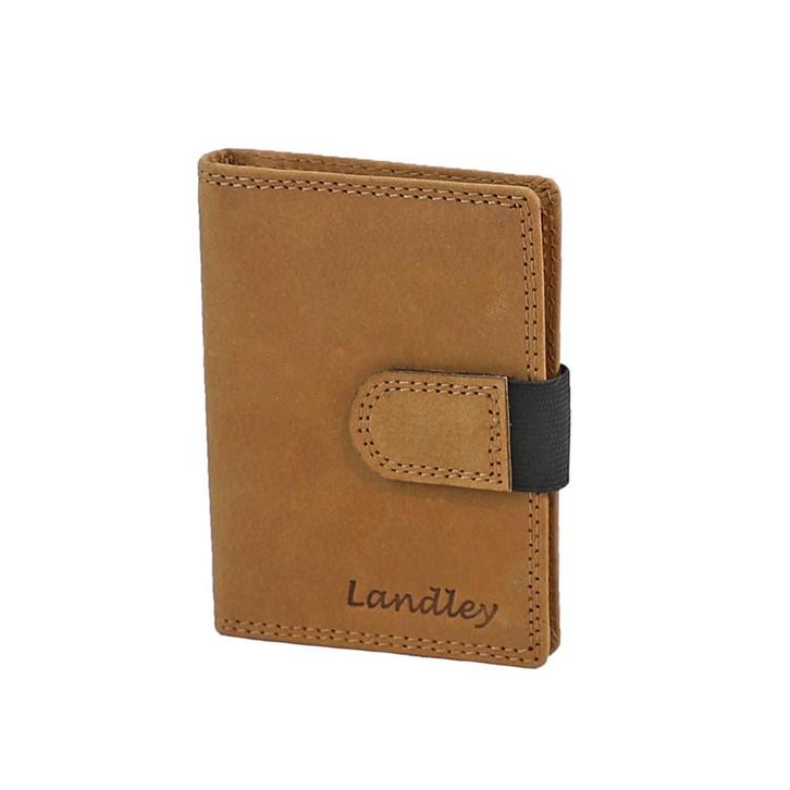 Landley Leren Pasjeshouder - Mapje voor 22 pasjes - Cognac, Sieraden, Tassen en Uiterlijk, Portemonnees, Bruin, Nieuw, Overige merken