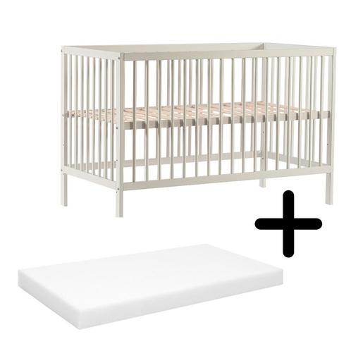 Cabino Baby Bed Mees Wit 60 x 120 cm Met Matras, Kinderen en Baby's, Babywiegjes en Ledikanten, Nieuw, Ophalen of Verzenden