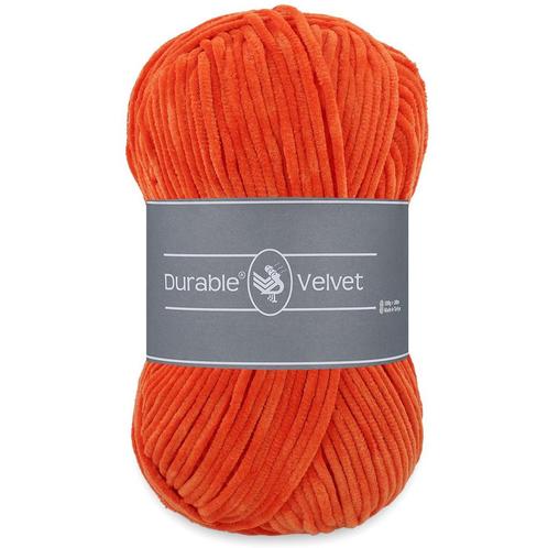 Durable Velvet - 2194 orange - Chenille Garen, Hobby en Vrije tijd, Breien en Haken, Ophalen of Verzenden