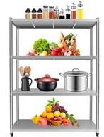 4-Laags Roestvrijstalen Opbergrek – Stevig en Verstelbaar, Huis en Inrichting, Verzenden, Nieuw