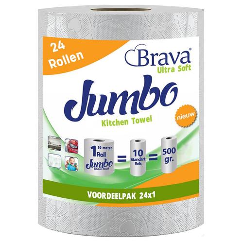 Voordeelverpakking: 24 Maxi XXL Rollen - Brava - Super, Huis en Inrichting, Schoonmaakartikelen, Ophalen of Verzenden