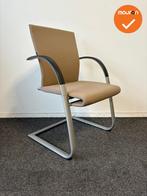 Vergaderstoel - Ahrend - A350 - Beige stoffering - Zilvergri, Vergader- of Presentatieruimte, Ophalen of Verzenden, Gebruikt, Stoel