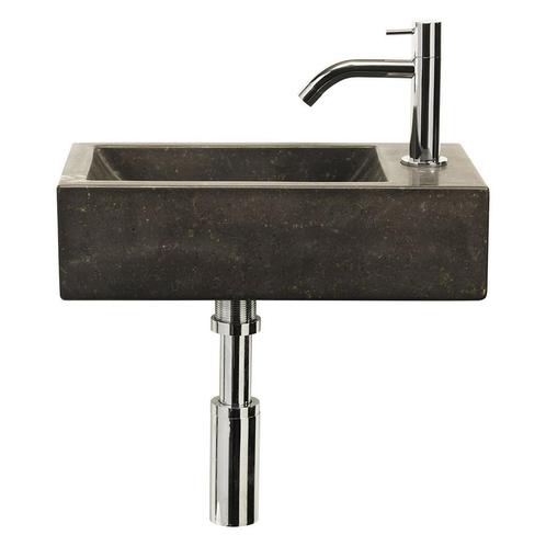 Fonteinset Differnz Patra 40x23x11 cm Bluestone Zwart, Doe-het-zelf en Verbouw, Sanitair, Overige typen, Nieuw, Chroom, Ophalen of Verzenden