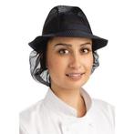 Trilby hoed met haarnetje blauw L, Verzenden