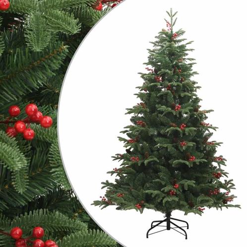 Kunstkerstboom 210cm - retourdeal - Met dennenappels! 35%, Huis en Inrichting, Woonaccessoires | Kunstplanten en Kunstbloemen