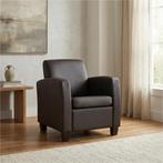 Leren fauteuil Joy - Toledo Caffe (donkerbruin) - Poten, Nieuw, Ophalen of Verzenden, Eigentijds, Klassiek, Modern, 50 tot 75 cm