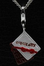Zilveren Chocolades hanger en/of bedel, Sieraden, Tassen en Uiterlijk, Bedels, Nieuw, Verzenden
