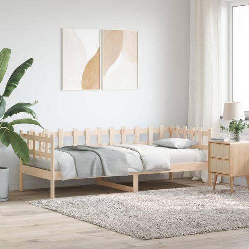 vidaXL Slaapbank zonder matras 80x200 cm massief grenenhout, Huis en Inrichting, Slaapkamer | Bedden, 80 cm, 200 cm, Bruin, Eenpersoons