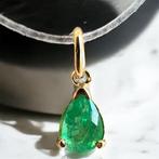 goud, smaragd met laboratoriumrapport - Hanger -, Verzamelen, Mineralen en Fossielen