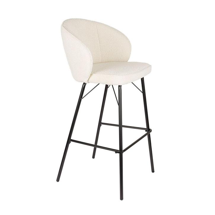 *WOONWINKEL* Witte Barkruk Met Ronde Rugleuning, Huis en Inrichting, Barkrukken, Nieuw, Verzenden