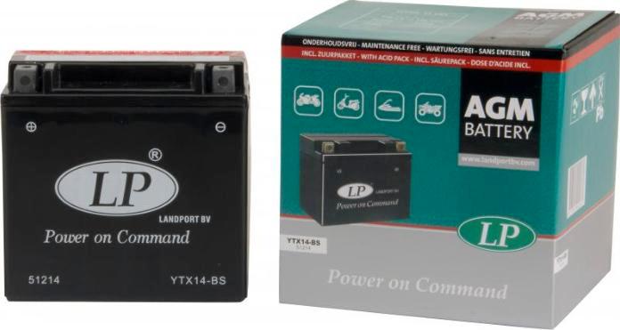 Accu LANDPORT YTX14-BS, Motoren, Onderdelen | Overige, Ophalen of Verzenden