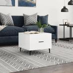 vidaXL Salontafel 50x50x40 cm bewerkt hout hoogglans wit, Huis en Inrichting, Tafels | Salontafels, 50 tot 100 cm, Verzenden, Nieuw