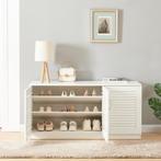 Schoenenkast Løten 62x125x36 cm wit [en.casa], Huis en Inrichting, Verzenden, Nieuw