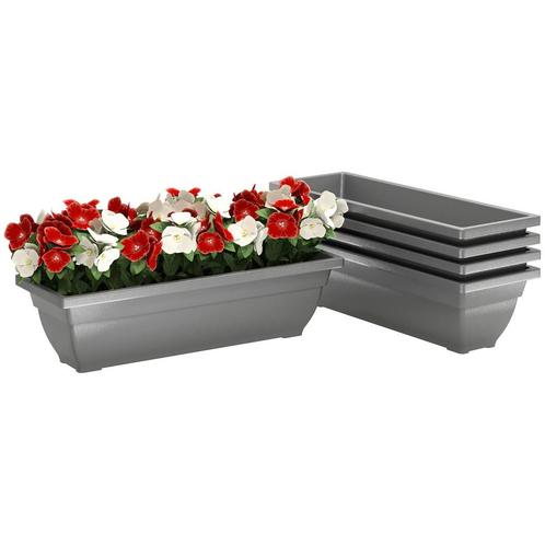 TRUUSK 5-delige Set Bloempot Van Kunststof, 59 X 21 X 16 Cm, Tuin en Terras, Bloembakken en Plantenbakken, Nieuw, Verzenden