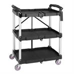 3-laags opvouwbare trolley | Zwart | Polypropyleen | 83,5..., Verzenden, Nieuw in verpakking