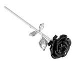 Mini urn bloem roos rvs zwart, Nieuw