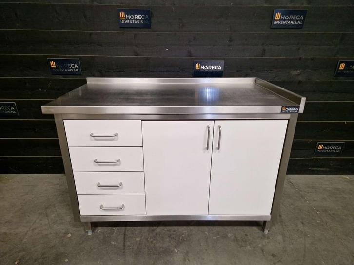 Werkbank | trespa | RVS | 130cm, Zakelijke goederen, Horeca | Keukenapparatuur, Gebruikt, RVS Meubilair