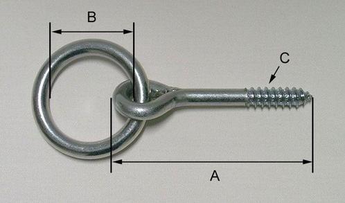 Schroefoog met houtdraad 10cm, Doe-het-zelf en Verbouw, IJzerwaren en Bevestigingsmiddelen, Verzenden