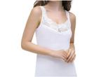 Katoenen onderhemd met brede bandjes - Kanten - Wit, Kleding | Heren, Ondergoed, Verzenden