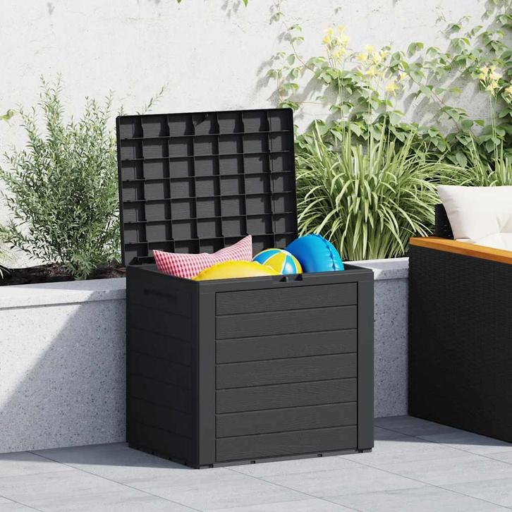 vidaXL Tuinbox 58,5x46x55 cm polypropeen antracietkleurig, Tuin en Terras, Overige Tuin en Terras, Nieuw, Verzenden