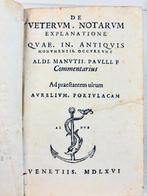 Alde Manuce or Aldo Manuzio - De  veterum notarum, Antiek en Kunst, Antiek | Boeken en Bijbels