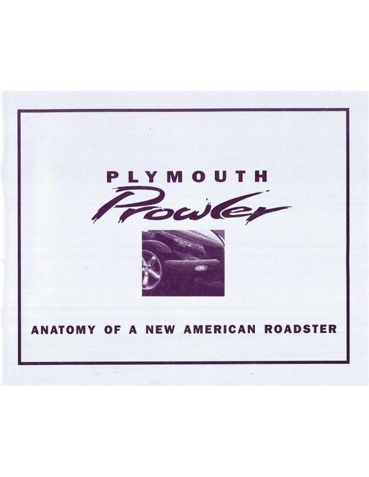1997 PLYMOUTH PROWLER BROCHURE ENGELS (USA), Boeken, Auto's | Folders en Tijdschriften