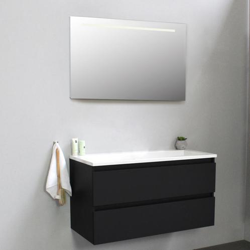 Badkamermeubel BWS Pepper Acryl Wastafel Incl Spiegel Met, Doe-het-zelf en Verbouw, Sanitair, Bad, Nieuw, Ophalen of Verzenden
